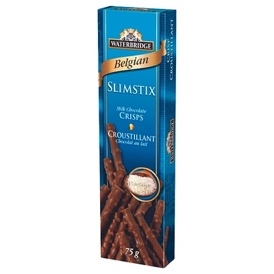 Waterbridge Belgian Slimstix Crisps - Milk Chocolate - 75g