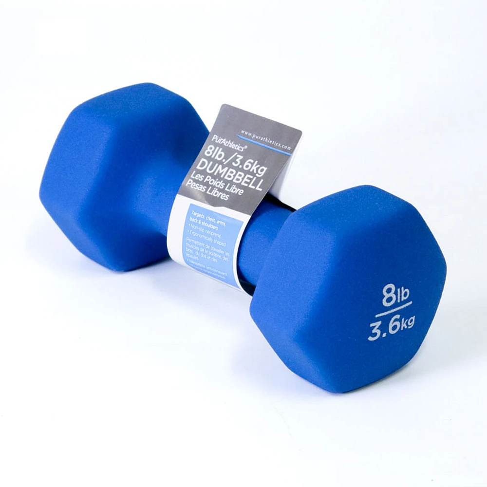 PurAthletics 8lbs Dumbbell - Blue - WTE101928