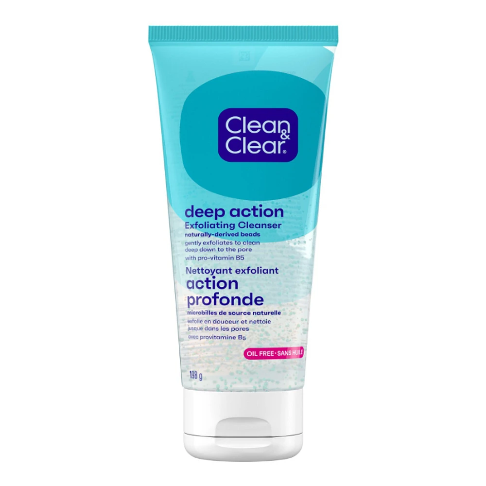 Clean & Clear Deep Action Exfoliating Cleanser - 198g