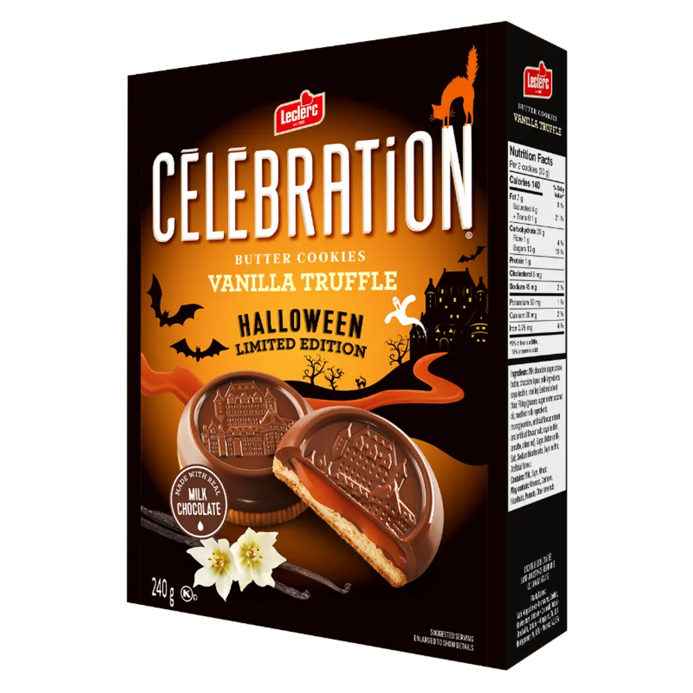 Leclerc Celebration Halloween Butter Cookies Truffle - Vanilla - 240g