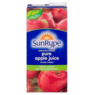 SunRype Unsweetened Pure Apple Juice - 1L