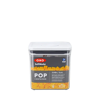 OXO Softworks Pop 2 Square Storage Container - Short - 2.8Qt / 2.6L