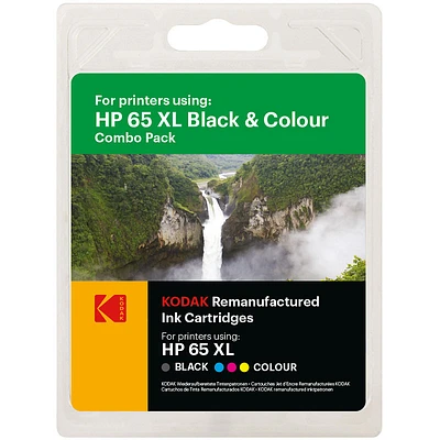 Kodak Remanufactured HP65XL Ink Cartridges - Black/Colour - 185H006517