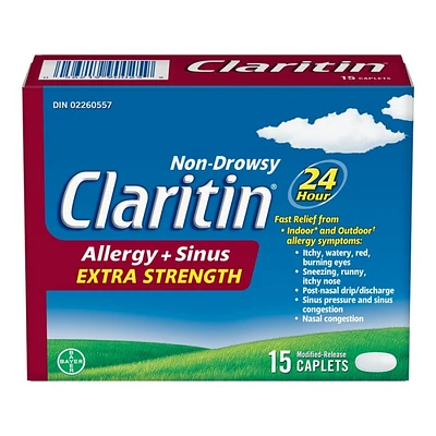 Claritin Allergy + Sinus Extra Strength 24HR - 15s