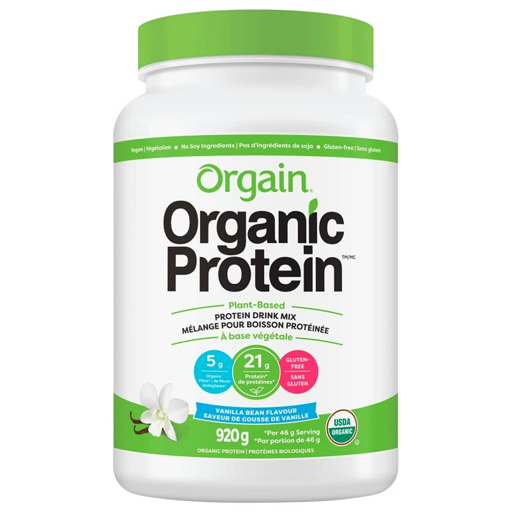 Orgain Plant-Based Protein Powder - Vanilla Bean - 920g