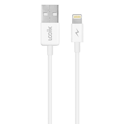 Logiix Sync and Charge Lightning Cable Jolt - White - LGX10911