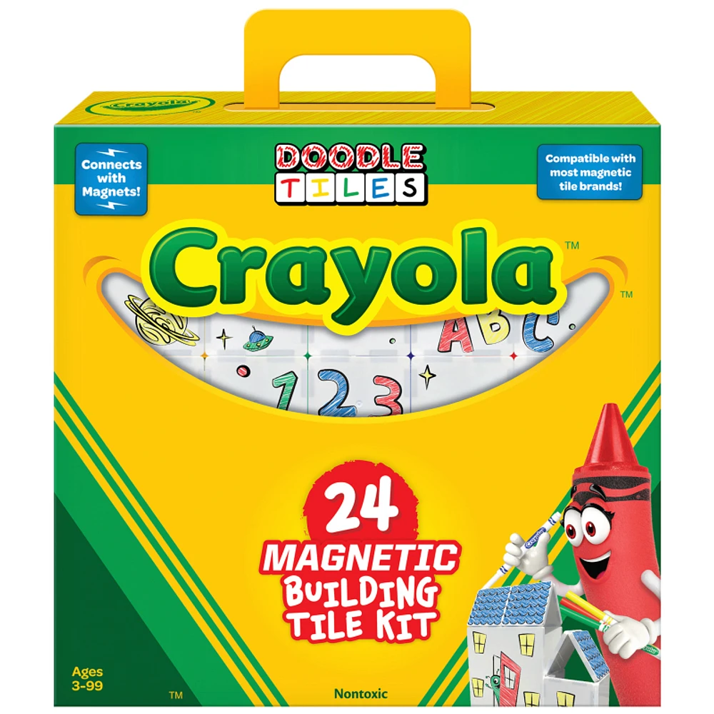 Crayola Doodle Magnetic Tiles - 40 piece