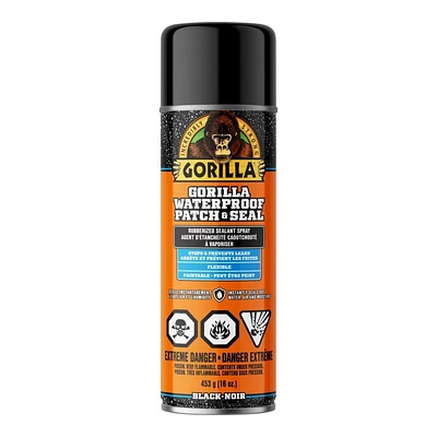 Gorilla Waterproof Patch and Seal Spray - Black - 453g
