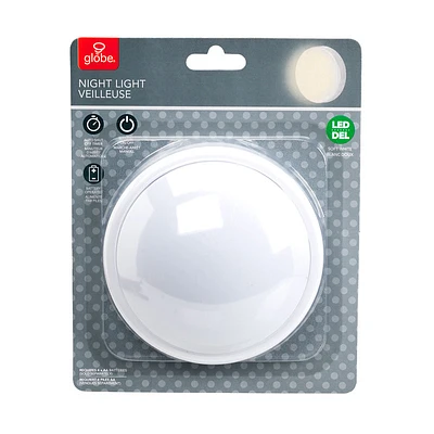 Globe LED Push Light Auto - White