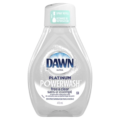 Dawn Ultra Platinum Powerwash Dishwashing Liquid - Free and Clear - 385g