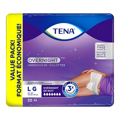 Tena Unisex Incontinence Pants - Overnight - Large - 22's