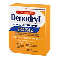 Benadryl Total Allergy, Sinus and Pain Caplets - 30's