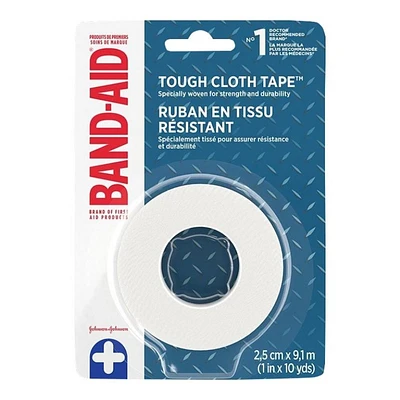 BAND-AID Tough Cloth Tape - 2.5 cm x 9.1 m