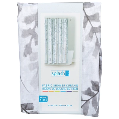 Splash Yin Fabric Shower Curtain - Grey