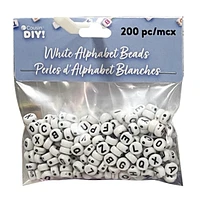 Cousin DIY! White Alphabet Beads Mix - 200 piece - 3.15 x 1.2 x 3.9 Inches