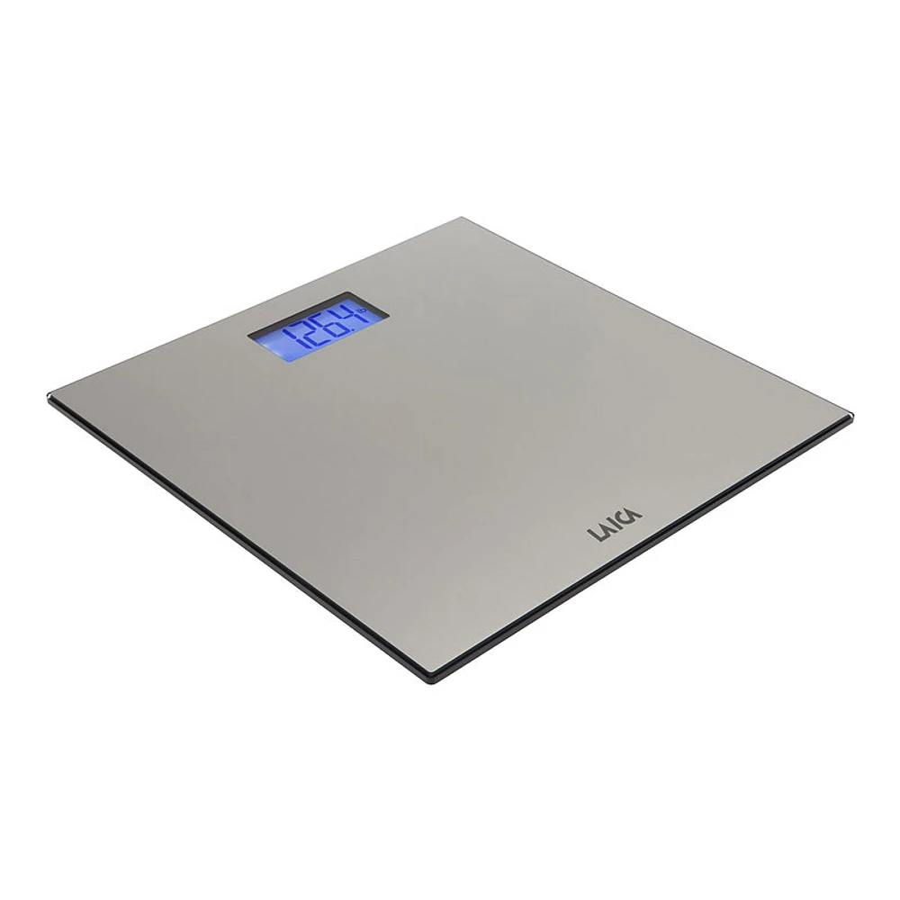 Laica Glass/Stainless Bathroom Scale - 400lb Max - PS7047