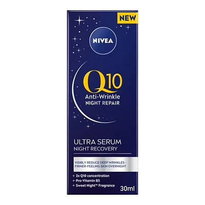 NIVEA Q10 Anti-Wrinkle Night Repair Ultra Recovery Serum - Sweet Night Fragrance - 30ml