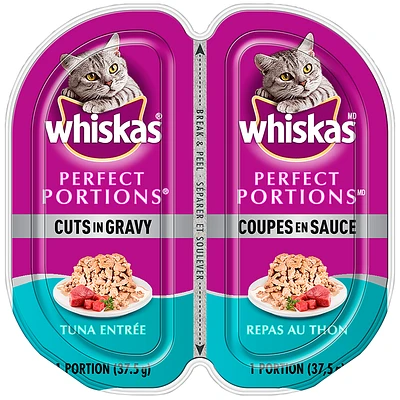 Whiskas Perfect Portion Cuts in Gravy - Tuna Entree - 2 x 37.5g