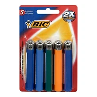 BIC Classic Lighters - Assorted Colours - 5pk