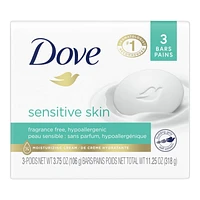 Dove Sensitive Skin Beauty Bar - Fragrance Free - 3 x 106g