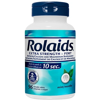Rolaids Extra Strength Antacid Chewable Tablets - Mint - 96s