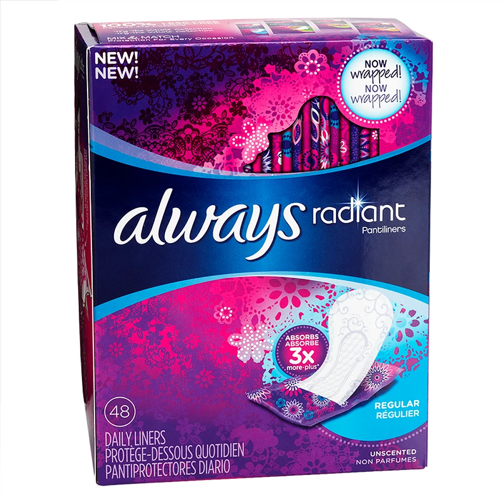 Always Radiant PantiLiners - Regular - 48s