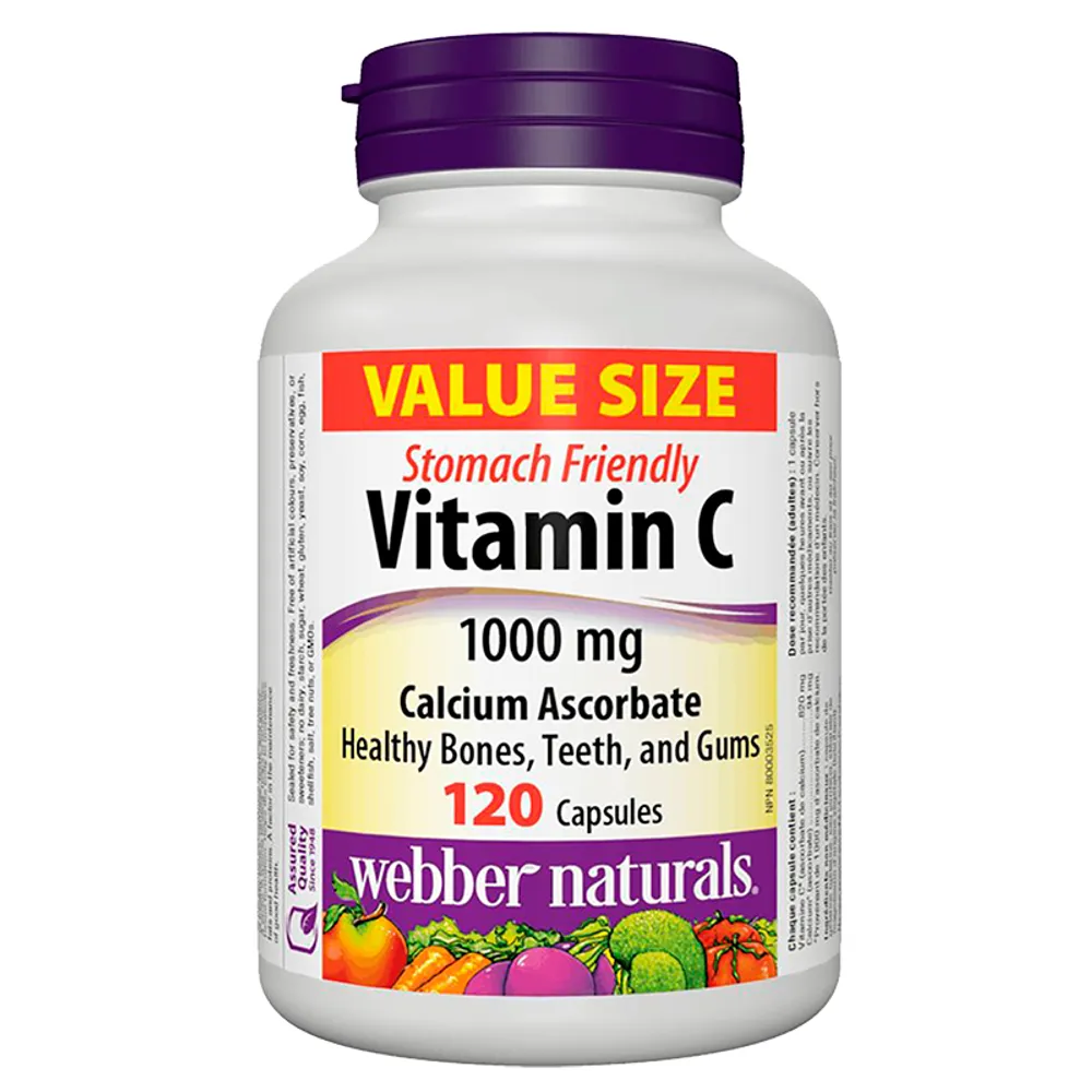 Webber Naturals Vitamin C - Stomach Friendly -1000mg - 120s