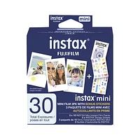 Fujifilm Instax Mini Film with Bonus Sticker Sheets - 30 Exposures