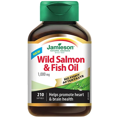 Jamieson Wild Salmon & Fish Oil - 1,000 mg - 210s