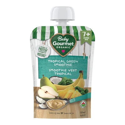 Baby Gourmet Organic Smoothie - Tropical Greens - 116ml