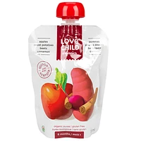 Love Child Organics Puree - Apples, Sweet Potatoes, Beets, and Cinnamon with Quinoa - 128ml