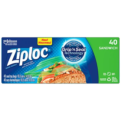 Ziploc Easy Open Sandwich Bags - 40s