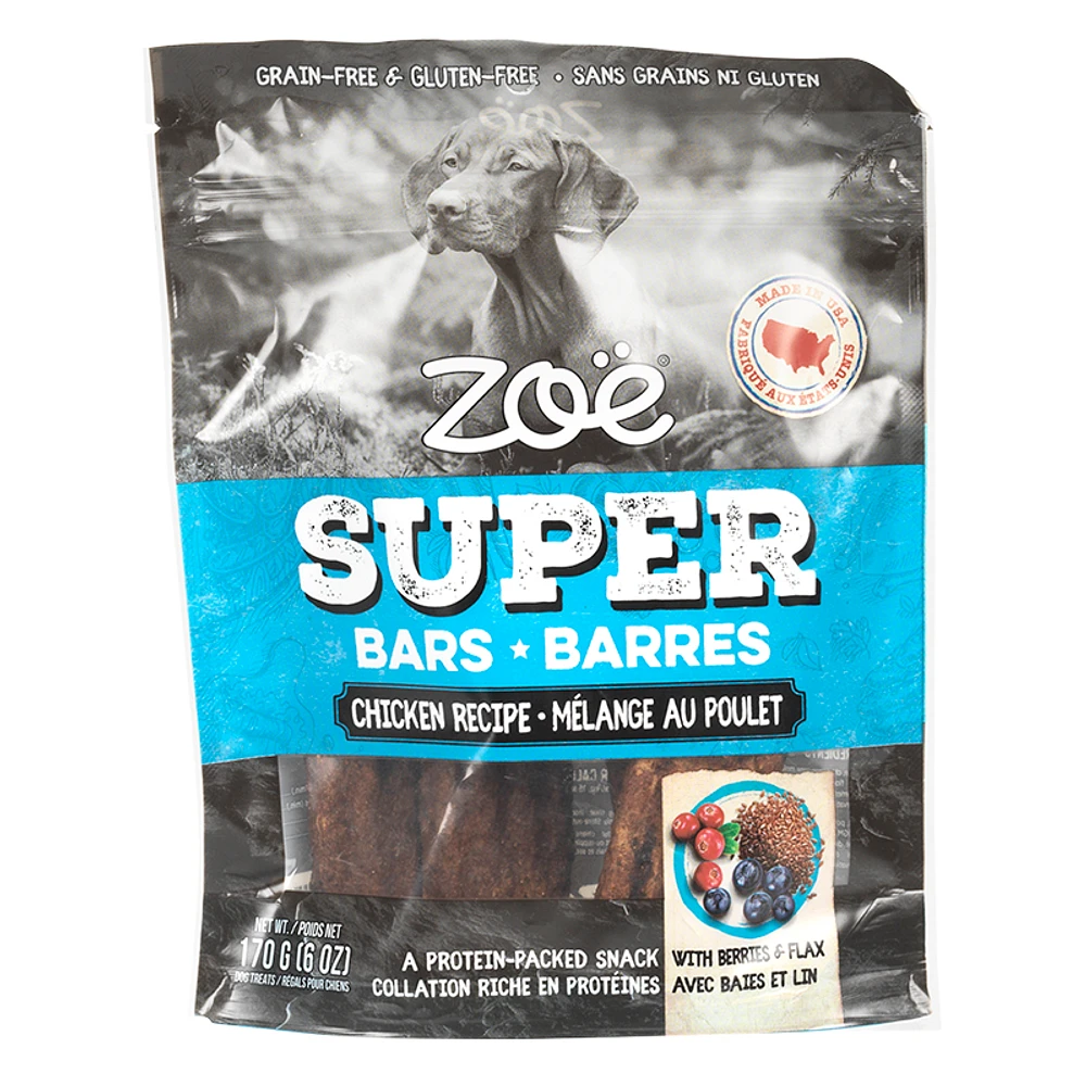 Zoe Super Bars Dog Treats - Chicken - 170g