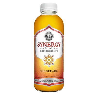 GT's Synergy Raw Kombucha - Gingerade - 480ml