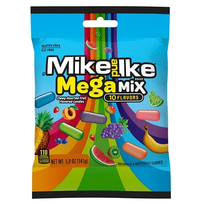 Mike & Ike Mega Mix Chewy Assorted Fruit Flavoured Candies - 141g