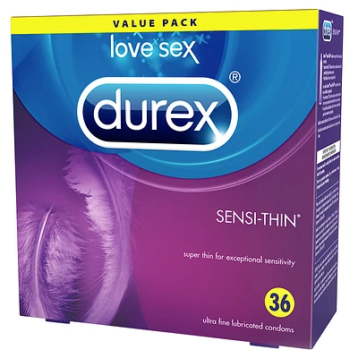 Durex Sensi-Thin Ultra Fine Lubricated Condoms - 36's
