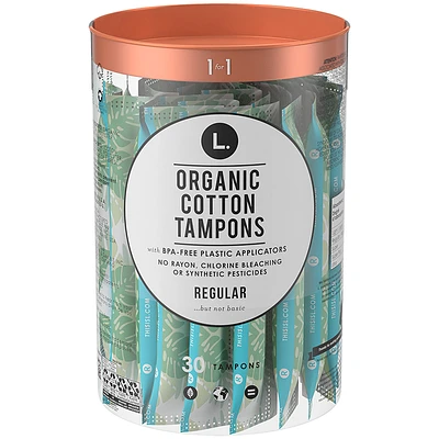 L. Organic Cotton Tampons - Regular - 30s