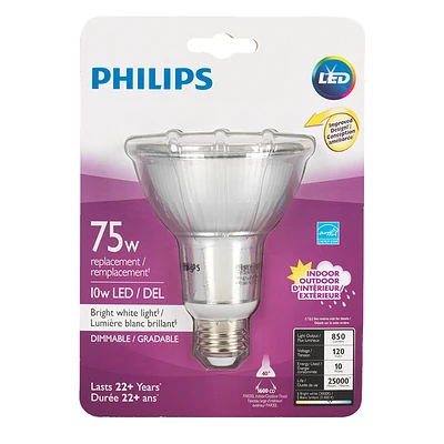Philips LED Par30L Light Bulb - Bright White - 10w