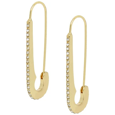 Steve Madden Safety Pin Hoop - Gold