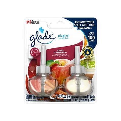 Glade PlugIns Air Freshener Refill - Apple Cinnamon - 2 x 19.8ml