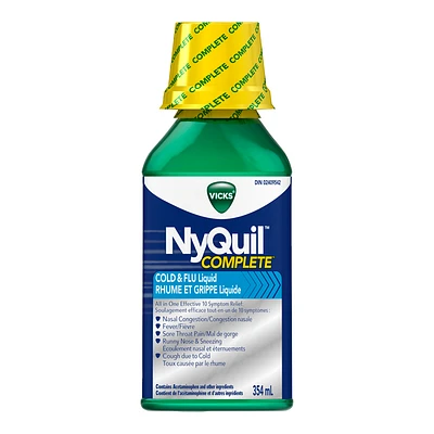 Vicks NyQuil Complete Cold & Flu Liquid - 354ml