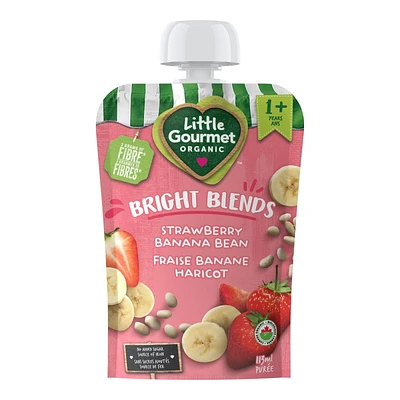 Little Gourmet Bright Blends Strawberry Banana Bean - Puree - 113ml