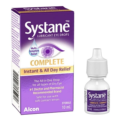 Systane Complete Instant and All Day Relief Lubricant Eye Drops - 10ml