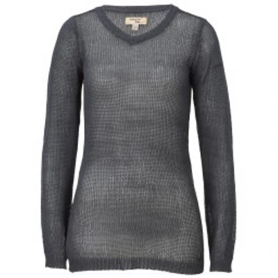 Fashion Essentials V-neck Sweater With Slits - Petrol - S-XL