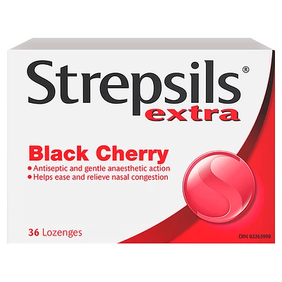 Strepsils Extra Lozenges - Black Cherry - 36s