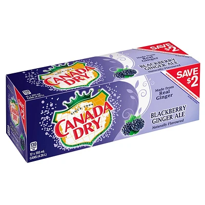 Canada Dry Soda - Blackberry Ginger Ale - 12x355ml