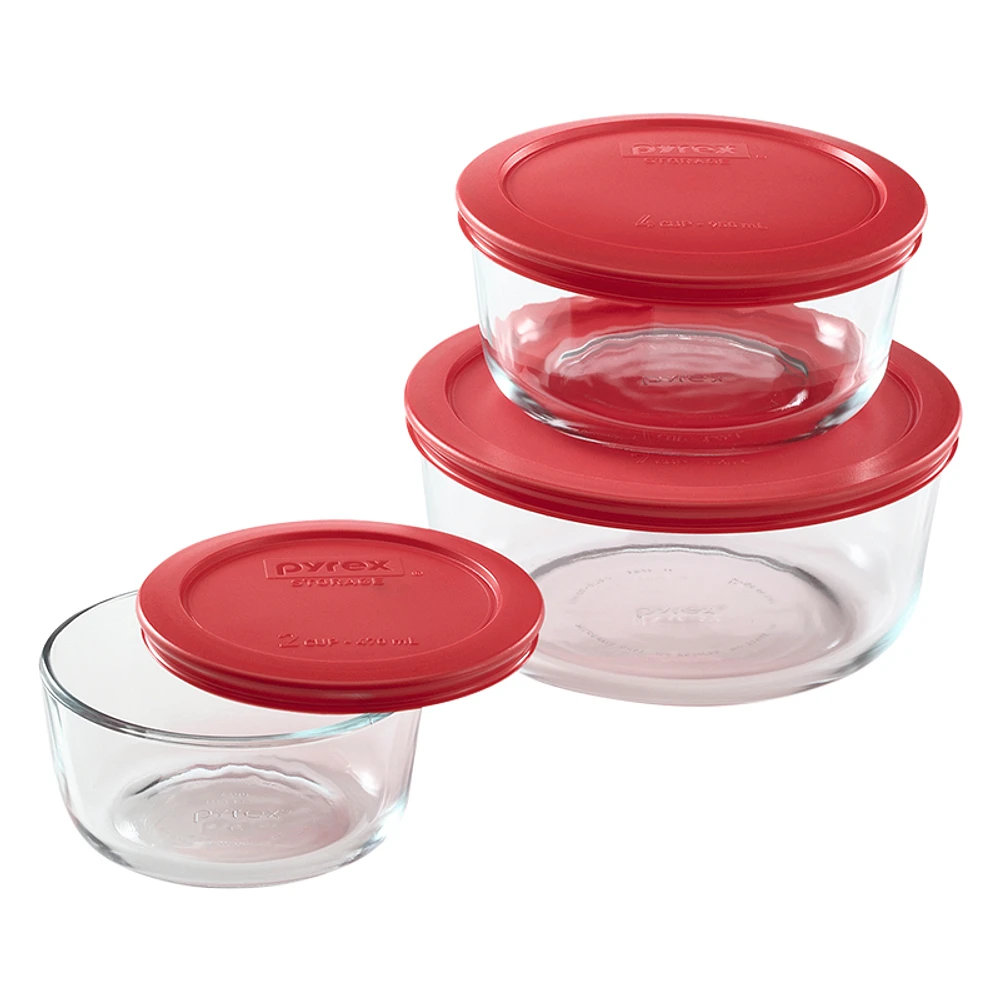 Pyrex Storage Round - Value Pack - 6 piece