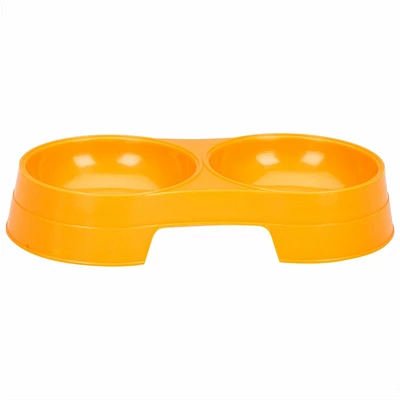 Todays By London Drugs Pet Double Bowl - Small/Yellow