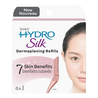 Schick Hydro Silk Dermaplaning Razor Refill Blades - 6's