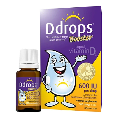 Ddrops Booster Liquid Vitamin D3 - 180 Drops